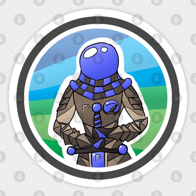 Astroknight - Steampunk Astronaut Knight Sticker by JonGrin